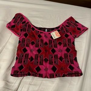 Super stretchy stylish print fp movement top